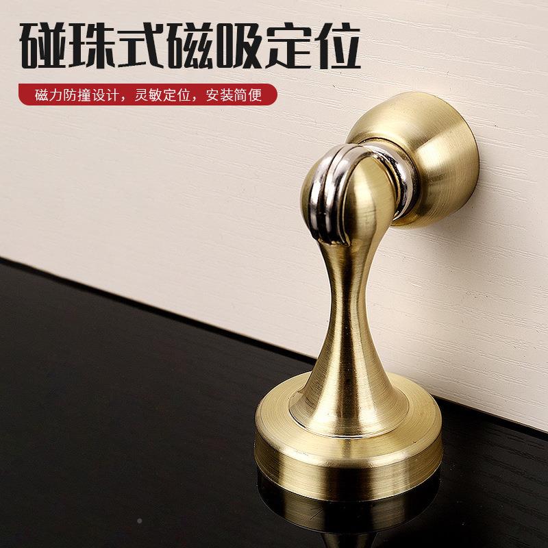 厂家铜地吸强打孔静音门磁吸不锈钢门吸强全磁防撞吸浴LLS-GD47门