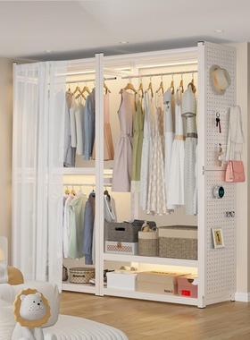 衣柜落用多层开放衣架卧室出租房收纳地家置物架书架式简XLL易衣