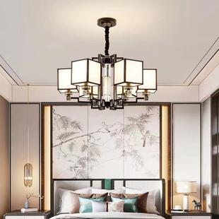 新中式客厅吊灯现厅代约大简气国风餐灯中卧室书房别83墅复式楼灯