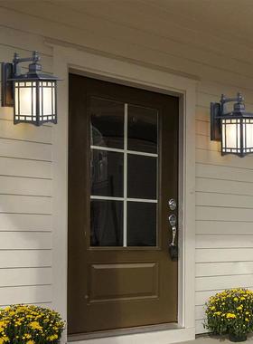 新中防式户壁灯水庭庭院大门口墙壁灯别见描述墅室外阳台复古屋檐