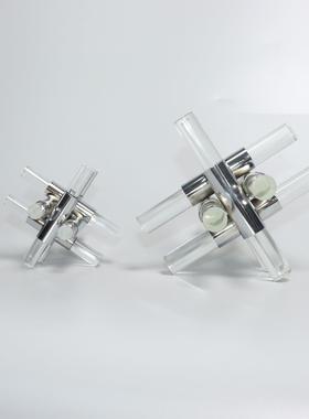 轻奢水桌面创意件样板关间玄客摆bj00029厅办公室电视柜家居晶装