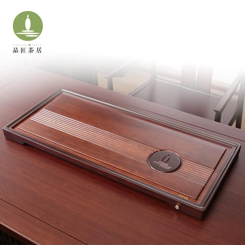 竹制约茶盘家用日式简茶具套装整块海排台水蓄水式001小茶竹茶托