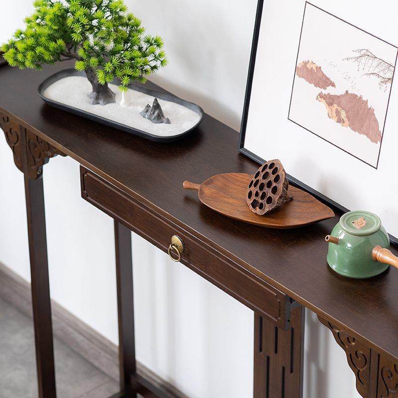 实玄关台门厅供香案新中DZGZ02式简木客厅条桌案端约景台玄关柜轻