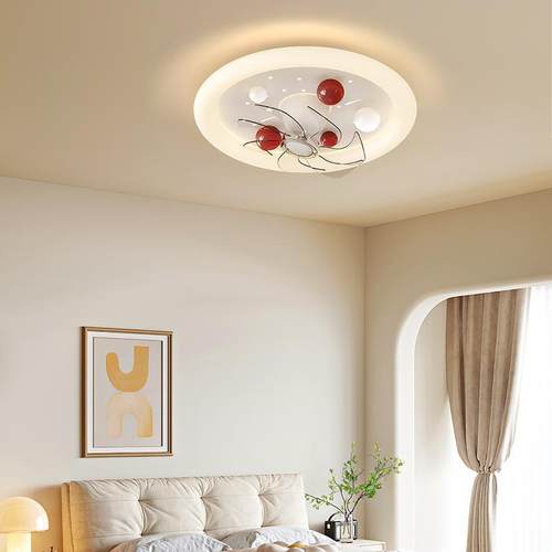 儿童吸顶74风扇男孩女孩云朵奶卧室灯油风智能静音房房间灯护眼灯