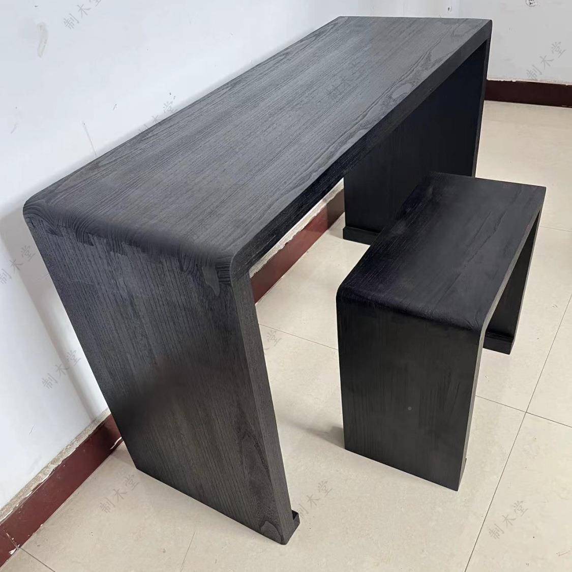 燕尾榫古琴421桌凳体烧桐木桌整共鸣实邮木书仿古琴桌国学包茶桌