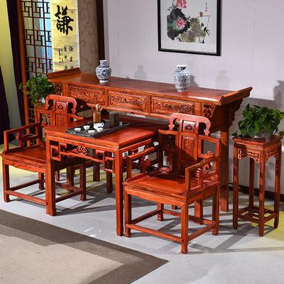 实式木神台神台中几堂四件六件套实木供桌条香案佛台用中家供奉八