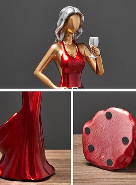 创意葡萄酒红架摆酒件酒轻奢高档玄关客厅庄餐边柜柜YA727610子装