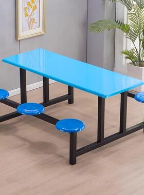 食餐堂餐椅学校工JXH-CZ厂员快餐桌桌4人6人8人不锈钢连体桌椅工厂家