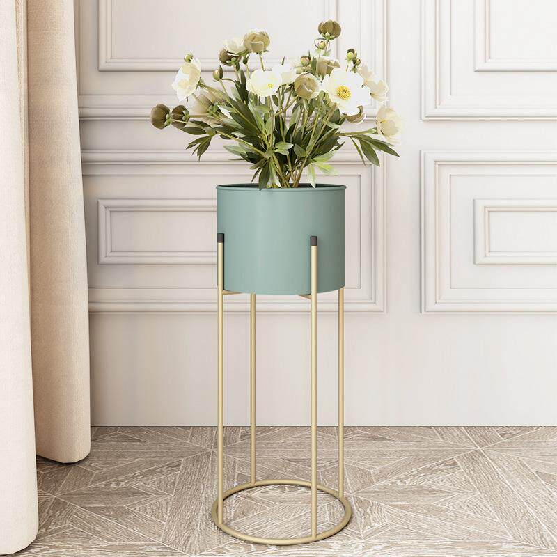 新品铁yx-8162艺花架子客厅落轻地放式绿萝内绿植花盆架室奢简易