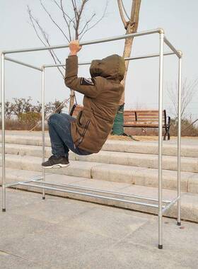 收纳加厚室内晒户PDD10167外架四方镀锌钢管衣架落地杆双式被架子