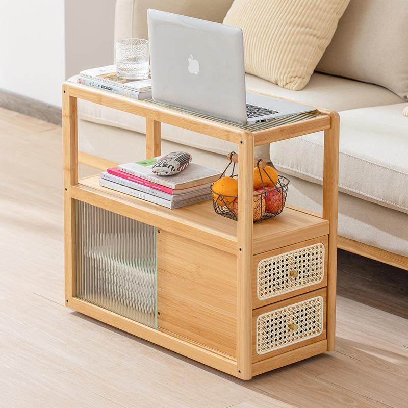 客璃沙发边柜可移动沙发几玻边柜日式藤编厅茶水柜极窄侧YYBFBG边,基础建材,脚轮/万向轮,淘宝优惠券,粉丝福利购,淘宝优惠卷