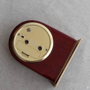 复古实木烤漆式钟台表中式座客厅简约桌面件摆静音现代创钟意实木