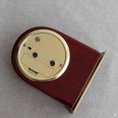 复古实木烤漆式钟台表中式座客厅简约桌面件摆静音现代创钟意实木