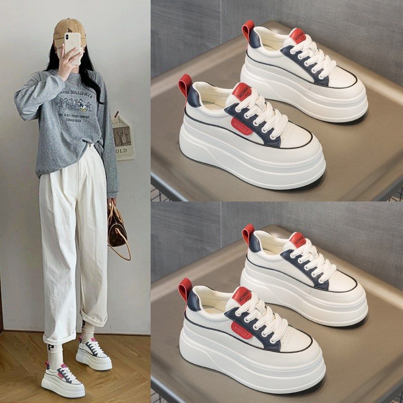 小白鞋女2024新款爆款百搭女款厚底内增高小个子夏季女鞋网面透气,女鞋,浅口单鞋,淘宝优惠券,粉丝福利购,淘宝优惠卷