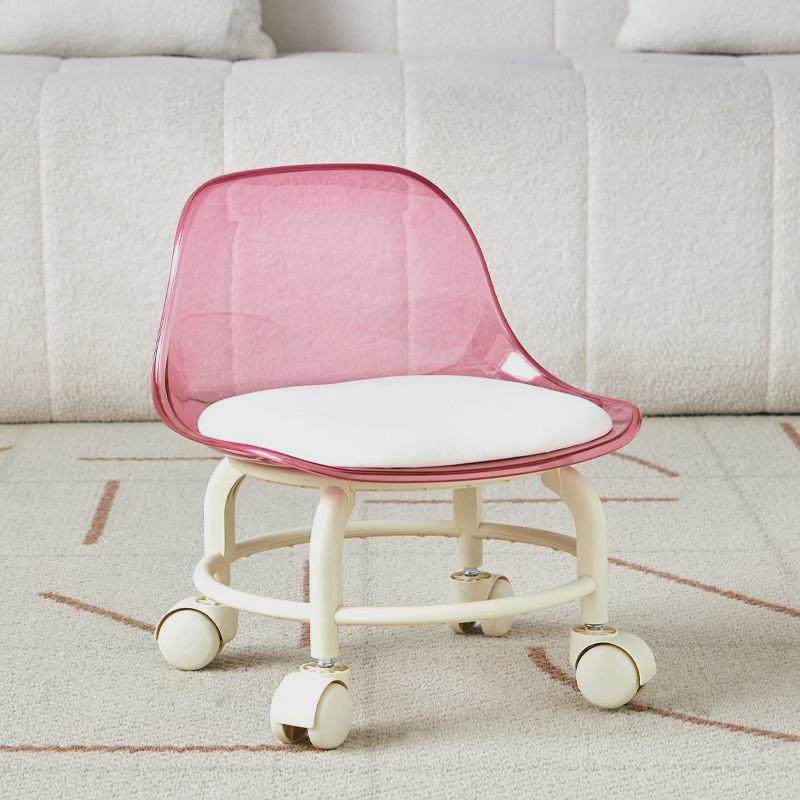 亚克力万向轮小凳子家用静音滑轮矮凳带轮换鞋凳客厅儿童靠背新款,住宅家具,万向轮凳,淘宝优惠券,粉丝福利购,淘宝优惠卷