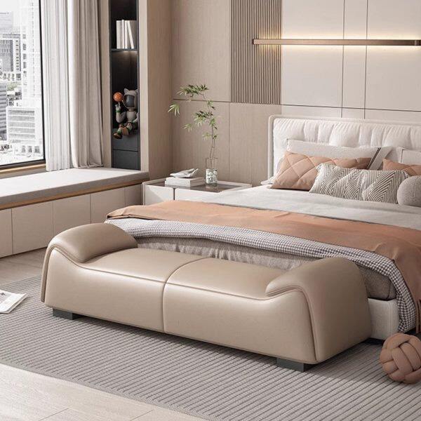 主卧室床尾凳创意轻奢高端床前小沙发简约网红酒店宾馆长条放衣凳