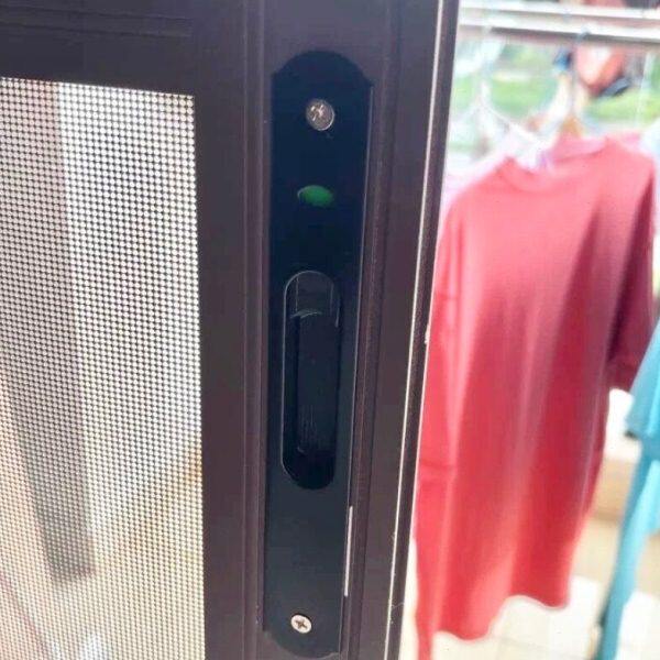 推拉门锁扣钩锁断桥铝移门把手单面窗户90型铝合金勾锁门窗阳台