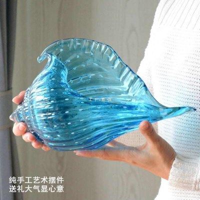 琉璃工艺品玻璃海螺摆件级感客厅端大气酒柜艺术公室装饰品,饰品/流行首饰/时尚饰品新,摆件,淘宝优惠券,粉丝福利购,淘宝优惠卷