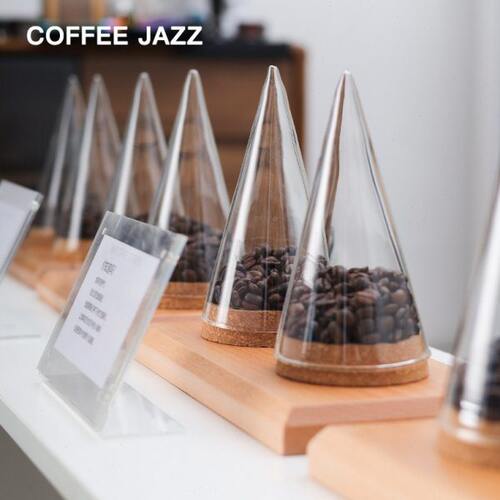 COFFEE JAZZ 咖啡豆分装展示罐透明玻璃罩甜品展示茶叶茶样展示罐