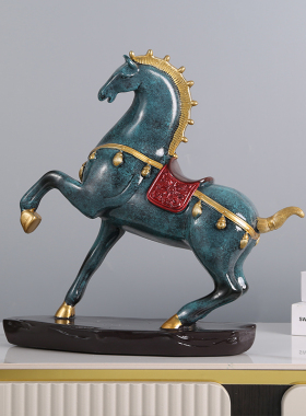 马到成功创意桌面摆件客厅玄关B酒柜背景墙摆放饰品送礼艺术装饰