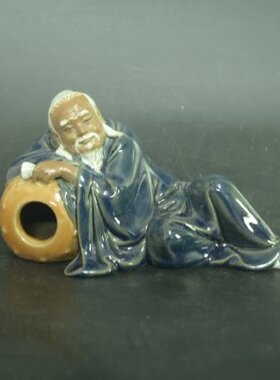乐 摆设石 醉翁其人物湾家居装饰品 工艺品摆件 公仔礼品陶瓷