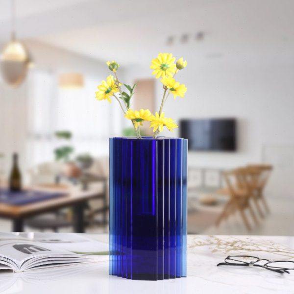 现代轻奢家居蓝色菱形水晶花瓶装饰摆件桌面电视柜软装家装饰品,鲜花速递/花卉仿真/绿植园艺,花瓶,淘宝优惠券,粉丝福利购,淘宝优惠卷