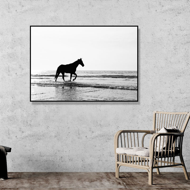 黑白装饰画工业风风景挂画办公室饭厅餐厅走廊过道卧室酒店墙壁画