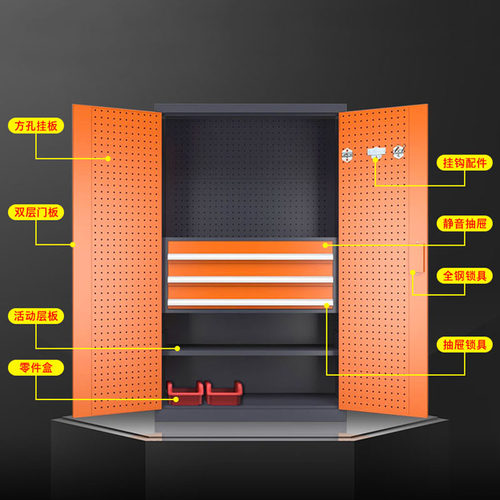 重型工具柜车间用加厚铁皮储物柜修车五金工具车抽屉式工厂收纳柜