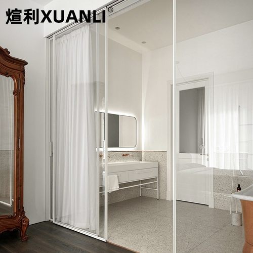 阳台厨房玻璃推拉门拉手把现代简约隔断门把手浴室玻璃门把手对装