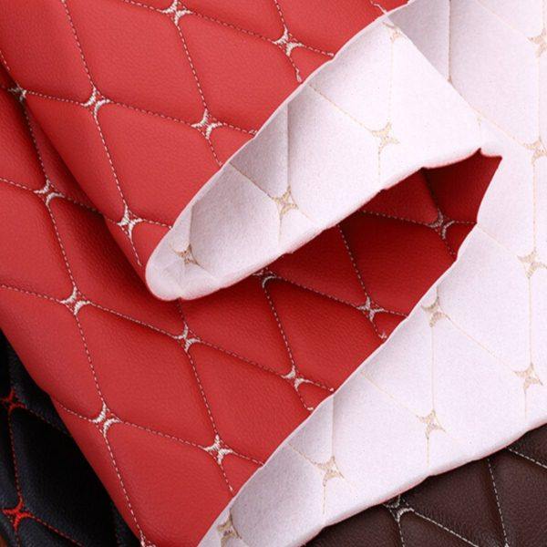 新款汽车革刺绣皮革面料卧铺炕内饰改装房车大货车棚顶翻新软包料