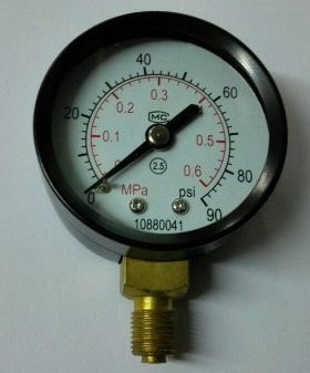 y-50 y50 0~90psi/0～0.6mpa压力表 双刻度气压表 水压力表
