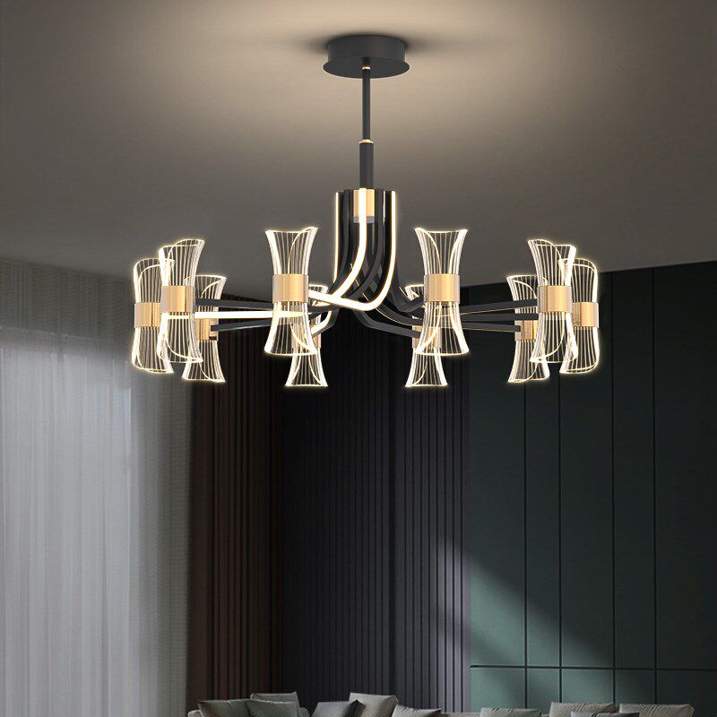 客厅灯现代简f约吊灯轻奢大气餐厅灯创意个性小蛮腰2024年新款灯