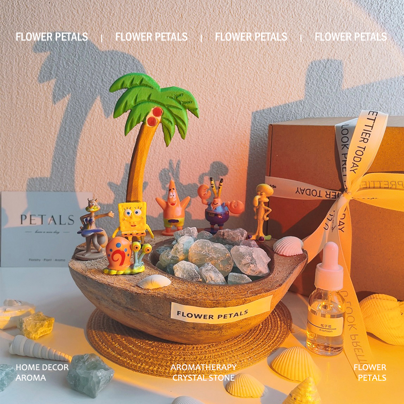 椰子树无火香薰礼盒室p内扩香石水晶石送闺蜜女生日教师节礼物礼