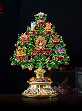 吉祥八摆件彩绘八吉祥总集工艺品家用摆件八吉祥宝