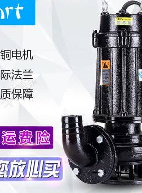 Qw02三0污水泵潜水泵03排污泵4无384kw电W40堵塞/v/6寸/相