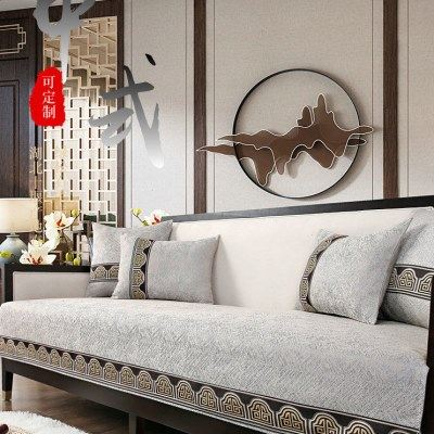 新中式沙发垫子高档座垫四季通用坐垫防滑盖布中式实木沙发套罩巾,居家布艺,沙发垫,淘宝优惠券,粉丝福利购,淘宝优惠卷