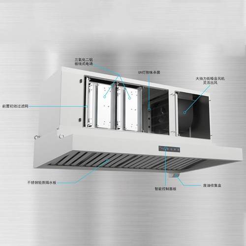 厂家烟罩式油烟净化一体机餐饮业酒店饭店抽油烟净化器商用设备
