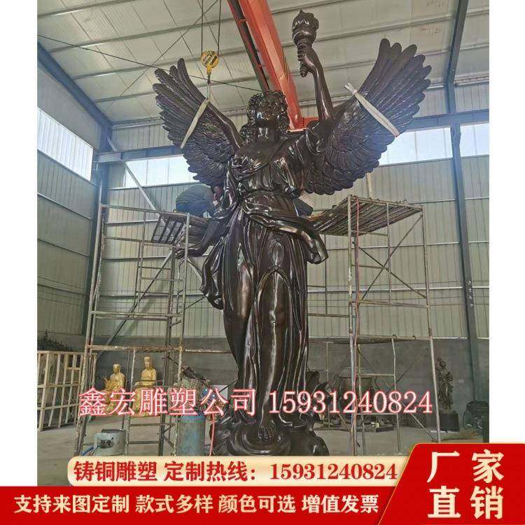 铸西方女神人物雕塑HJ526欧式塑美女铜天使雕像大型广场园林区景