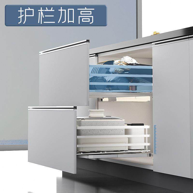 房304不厨层锈钢缓碗740冲轨抽屉双调料拉篮开门橱柜内置物收纳碟,家装主材,拉篮,淘宝优惠券,粉丝福利购,淘宝优惠卷