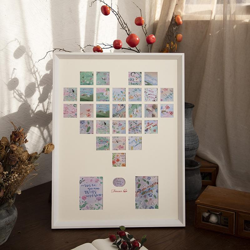 宫格实木相相框结婚照墙片框组相合情侣婚2129纱照片结婚证框画框