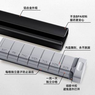 药盒周七天便携随身药951品一格分装 盒品食品级密封防潮分药器多