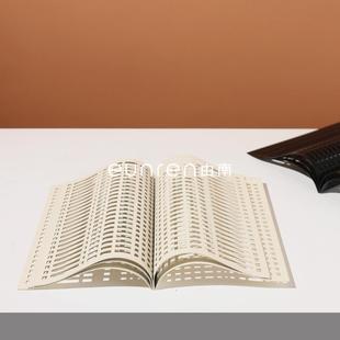 极简风约镂空艺术金属书卷件样板间售楼部AQU家居桌面房软装饰摆