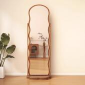 洞洞板穿CKT衣镜衣镜帽架一体全落身镜高级转感旋地女生家用试衣