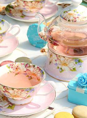 3EW1花茶家杯水果F75677SS茶壶装下午茶具陶瓷轻奢茶茶杯玻璃套茶