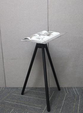 欧式轻奢杂志画册展示架属克力落地金三角书书籍展1202示托架房摆