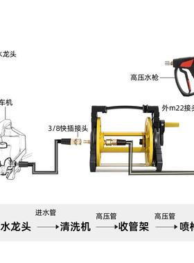 收BZA高压水管绕管亿器洗机收管器收高压管卷管器力绿田出管纳车
