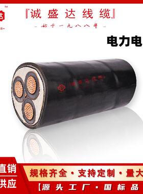 电线电zr-yj3*4Y613JV2电力电缆v2铜缆芯国标3芯阻燃低压铠装地埋