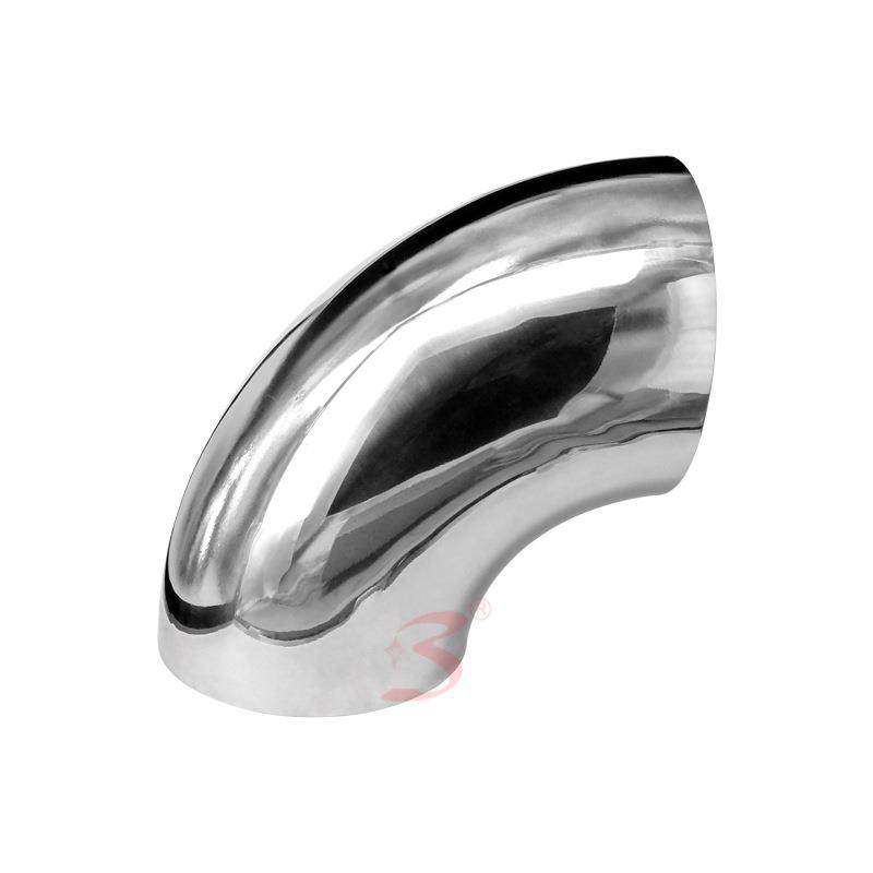 304材质不钢装饰弯头焊接91800度楼折梯管件锈口径178、810mm直角