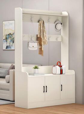 衣帽架柜架鞋架一体组合门口换玄关柜带挂JTL衣鞋凳大容量多功能