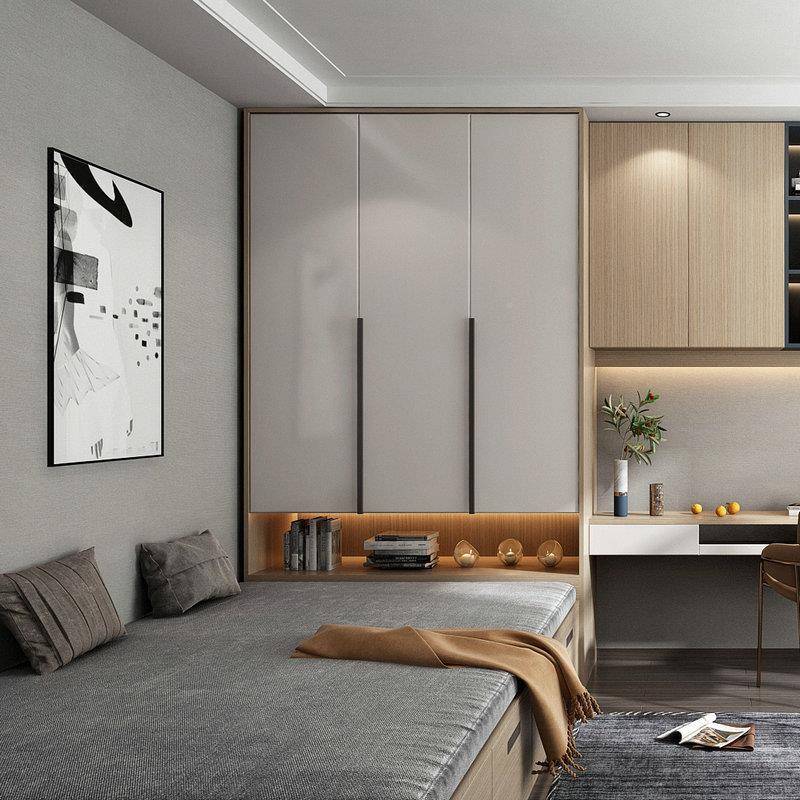 民榻米现代简约家具定制落地无床头储物纳家收用宿公榻榻米寓板式